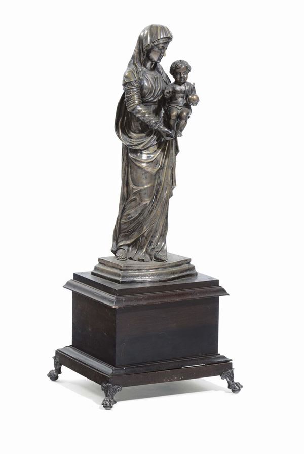 Madonna con Bambino bronzo, XIX secolo
