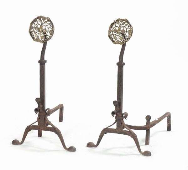 Coppia di alari in bronzo, Inghilterra