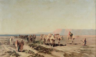 Alberto Pasini (1826-1899)cammelli, 1862