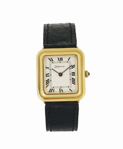 De Laneau, Cassa No. 1634, Orologio da Polso, in Oro Giallo 18k, con Fibbia Deployante in Oro Gia...