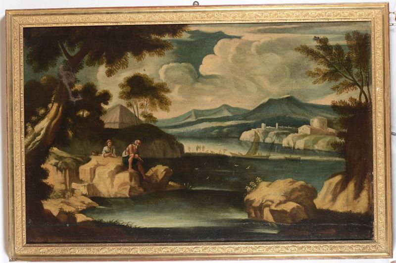 Scuola del XVIII secolo Paesaggio  - Asta Arredi dalle dimore degli eredi Ercole Marelli e altre provenienze - Cambi Casa d'Aste