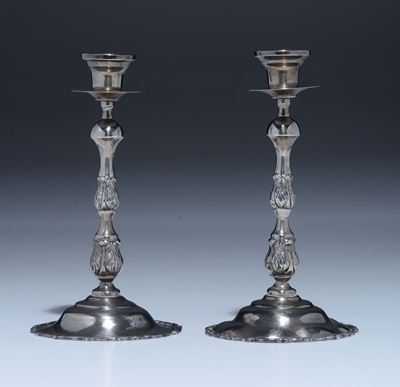 Coppia di Candelieri in Argento, Messico XX Secolo