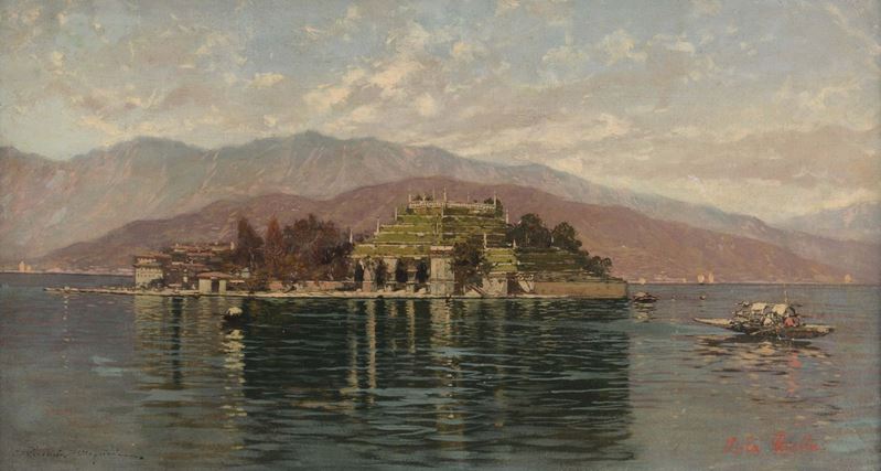 Riccardo Pellegrini (Milano 1863 - Crescenzago 1934) Isola bella  - Auction 19th and 20th century paintings - Cambi Casa d'Aste