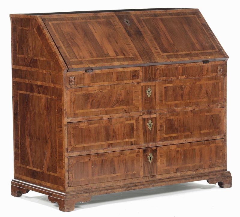 Ribalta lastronata e filettata, XVIII-XIX secolo  - Asta Arredi dalle dimore degli eredi Ercole Marelli e altre provenienze - Cambi Casa d'Aste