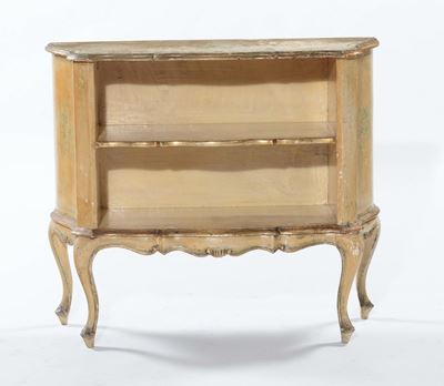 Lotto Composto da Etagere Laccata e Carrello Lastronato
