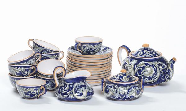 Servizio da tè in porcellana, Faenza