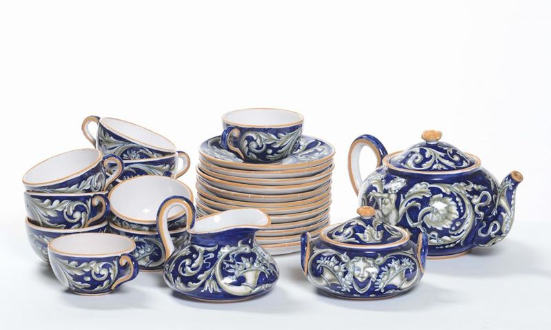 Servizio da tè in porcellana, Faenza  - Asta Arredi dalle dimore degli eredi Ercole Marelli e altre provenienze - Cambi Casa d'Aste