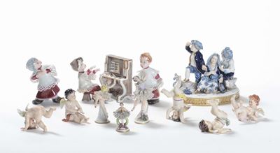 Lotto di Statuine in Pocellana