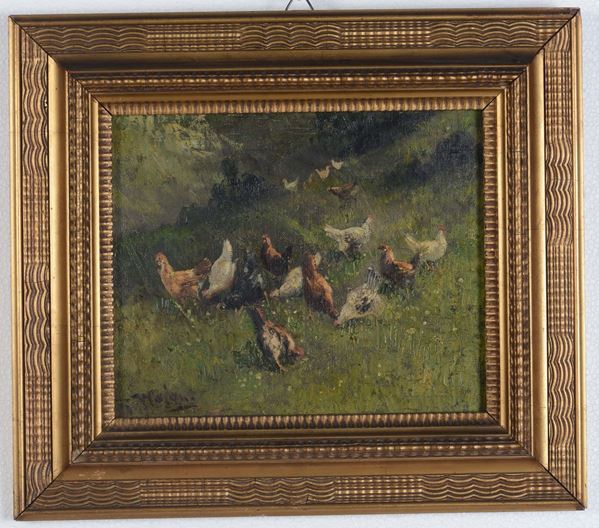 Augusto Majani, attr. Galline