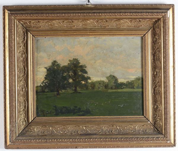 Eugenio Spreafico, attr. Paesaggio campestre