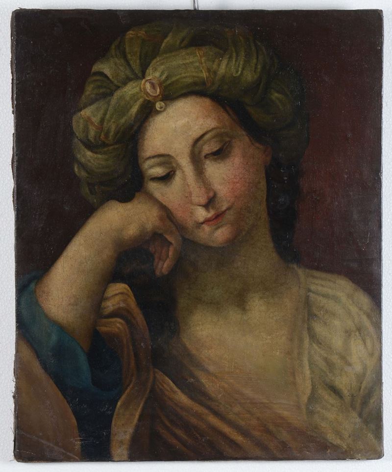 Scuola del XVIII secolo Figura femminile  - Auction Furnishings from the mansions of the Ercole Marelli heirs and other property - Cambi Casa d'Aste