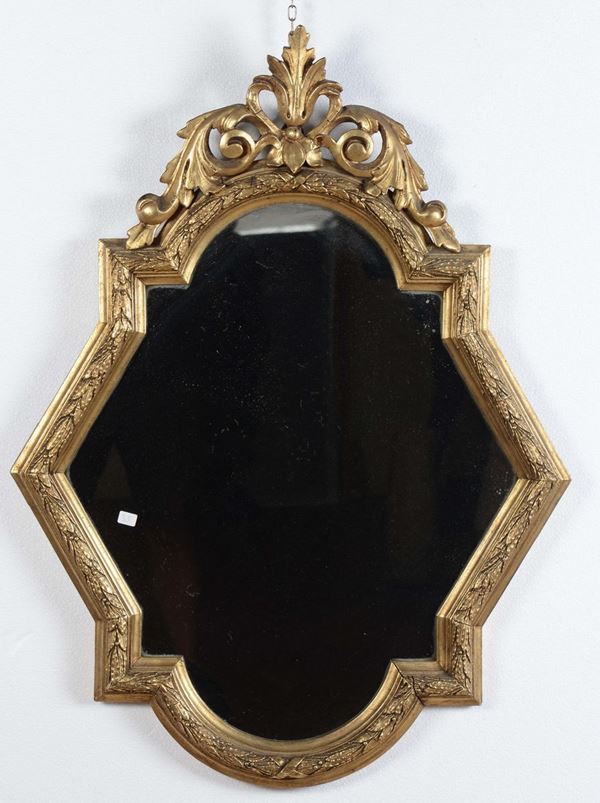 Coppia di specchiere dorate, XX secolo