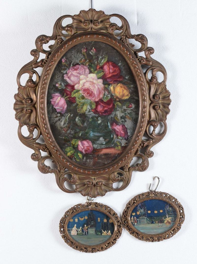 Lotto di tre dipinti  - Asta Arredi dalle dimore degli eredi Ercole Marelli e altre provenienze - Cambi Casa d'Aste