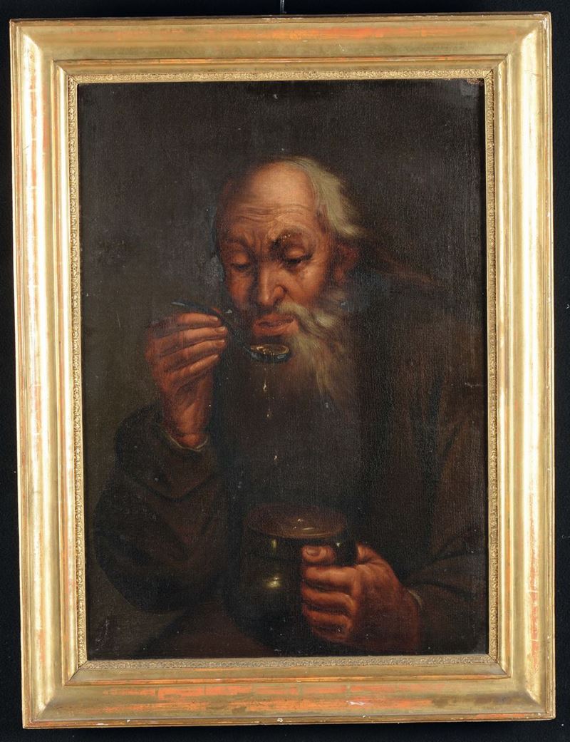 Scuola del XVIII secolo Anziano  - Asta Arredi dalle dimore degli eredi Ercole Marelli e altre provenienze - Cambi Casa d'Aste