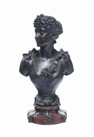 Eutrope Bouret (1836-1900)busto di Donna