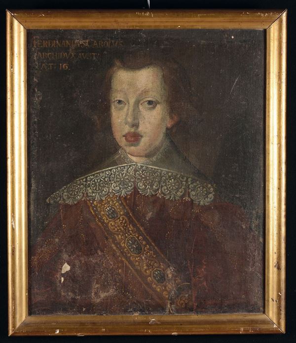 Scuola del XVII secolo Ritratto di Carlo Ferdinando di Savoia