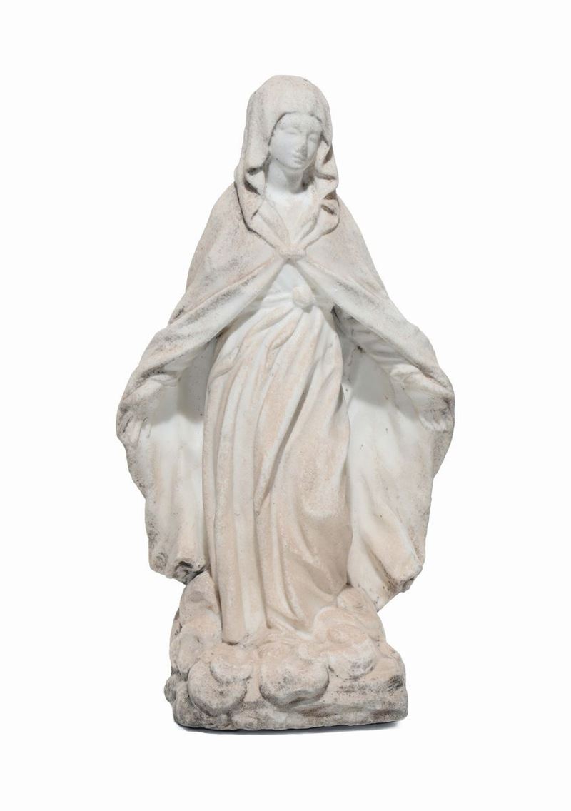 Scultore del XVI secolo Madonna su nuvola  - Auction Furnishings from the mansions of the Ercole Marelli heirs and other property - Cambi Casa d'Aste