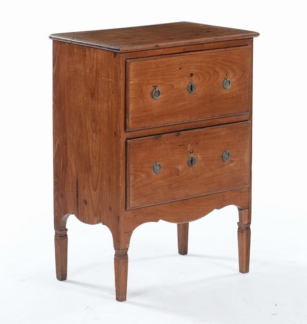 Comoncino a due cassetti, XIX secolo