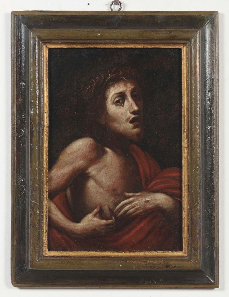 Scuola Lombarda del XVII secolo Cristo coronato di spine  - Asta Arredi dalle dimore degli eredi Ercole Marelli e altre provenienze - Cambi Casa d'Aste