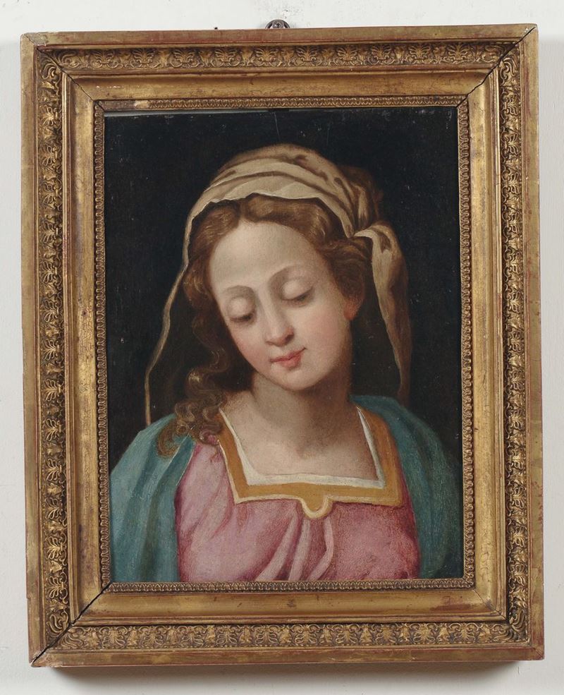 Scuola del XVII secolo Ritratto di Madonna  - Asta Arredi dalle dimore degli eredi Ercole Marelli e altre provenienze - Cambi Casa d'Aste