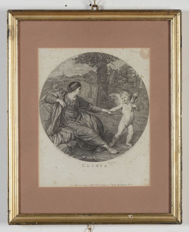 Stampa raffigurante Clizia, Tommaso Todeschini  - Auction Furnishings from the mansions of the Ercole Marelli heirs and other property - Cambi Casa d'Aste