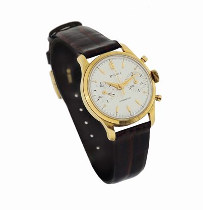 Bulova,schaltrad-chronograph, Orologio Cronografo da Polso, in Oro Giallo 18k, Impermeabile, Anti...