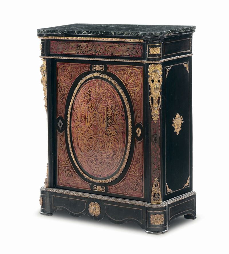 Credenza boulle ad un’anta, XIX secolo  - Auction Furnishings from the mansions of the Ercole Marelli heirs and other property - Cambi Casa d'Aste