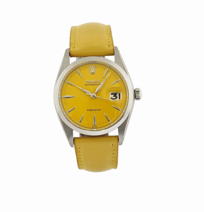 Rolex, “OysterDate, Precision”, case No.2003720, Ref. 6694. Made in 1969. Fine, water-resistant, center seconds, tonneau-shaped, stainless steel wristwatch with date and a stainless steel Rolex buckle.  - Auction Watches and Pocket Watches - Cambi Casa d'Aste
