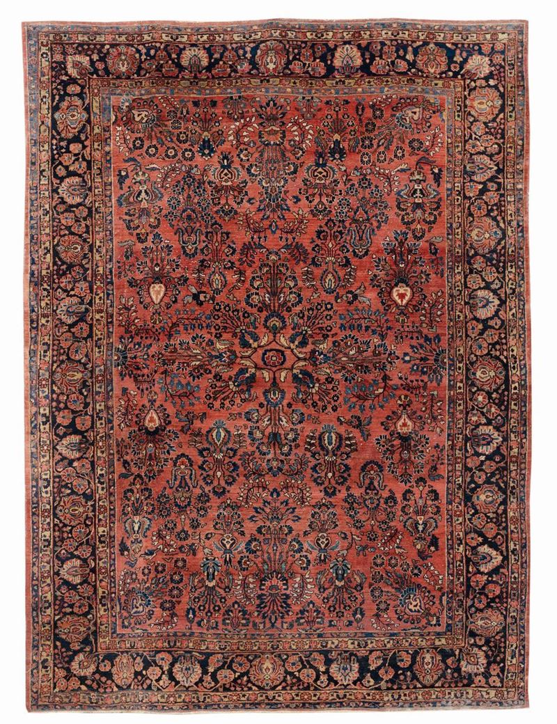 Tappeto persiano Sarouk fine XIX inizi XX secolo  - Auction Furnishings from the mansions of the Ercole Marelli heirs and other property - Cambi Casa d'Aste