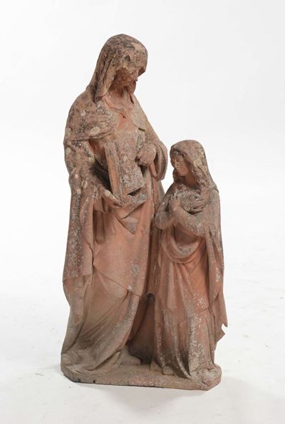 Gruppo in Terracotta con Sante, XVIII-XIX Secolo