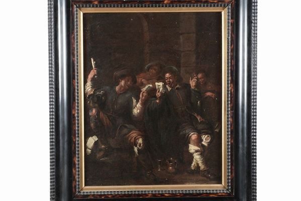 Scuola Lombarda del XVIII secolo Scena d'osteria