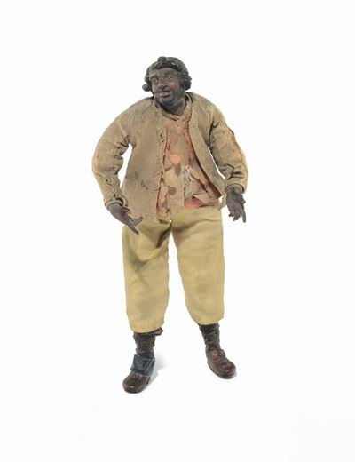 Figura di Moro con Barba e Pantaloni Gialli, Napoli XVIII-XIX Secolo