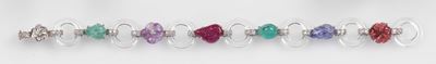 Bracciale “dearest” Diamanti, Smeraldi, Ametista, Rubino, Zaffiro, Tormalina e Cristallo di Rocca
