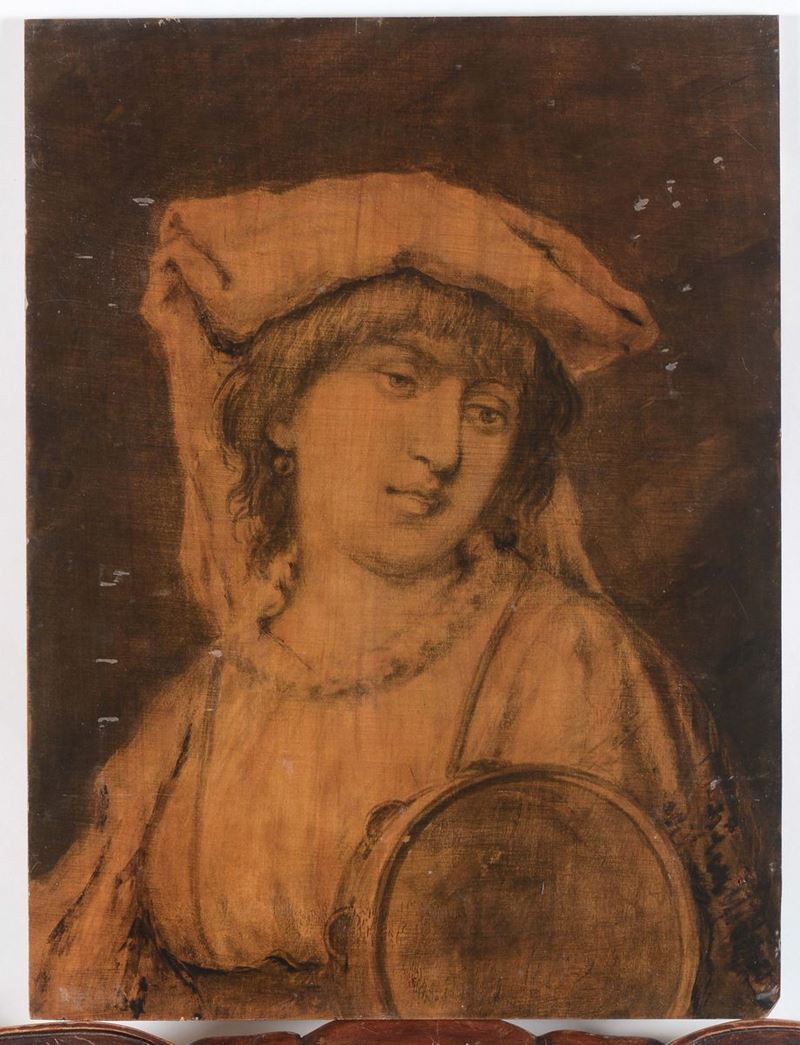 Scuola del XIX secolo Contadina di Sorrento  - Auction Furnishings from the mansions of the Ercole Marelli heirs and other property - Cambi Casa d'Aste