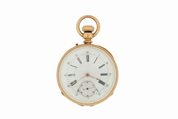 L.FERNIER&FRERES, Besancon, case No. 76888, yellow gold open face pocket watch. Made in 1900.