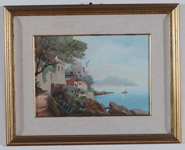 Saverio Seassaro (1917) Nervi, giardino riviera