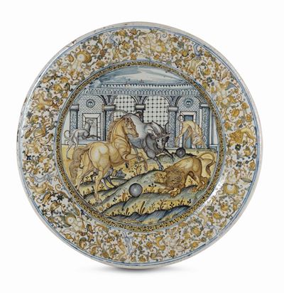 Piatto da Pompa Castelli, Francesco Angelo Grue e Bottega, 1640-1645