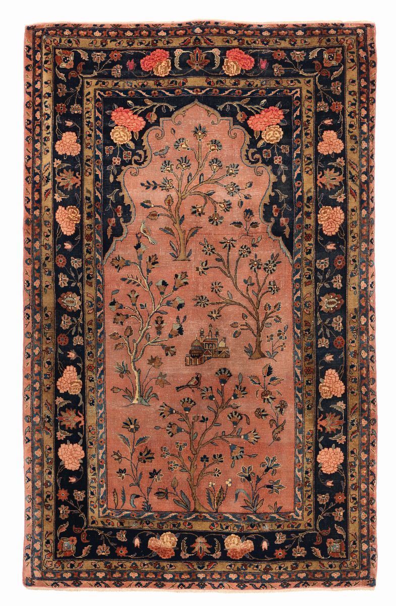 A Kirman laver rug, 19th-20th century. Cm 200x127  - Auction Fine Carpets - Cambi Casa d'Aste