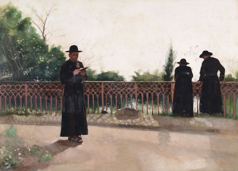 Evasio Montanella (Genova 1878 - 1940) Figure di religiosi  - Auction 19th and 20th century paintings - Cambi Casa d'Aste