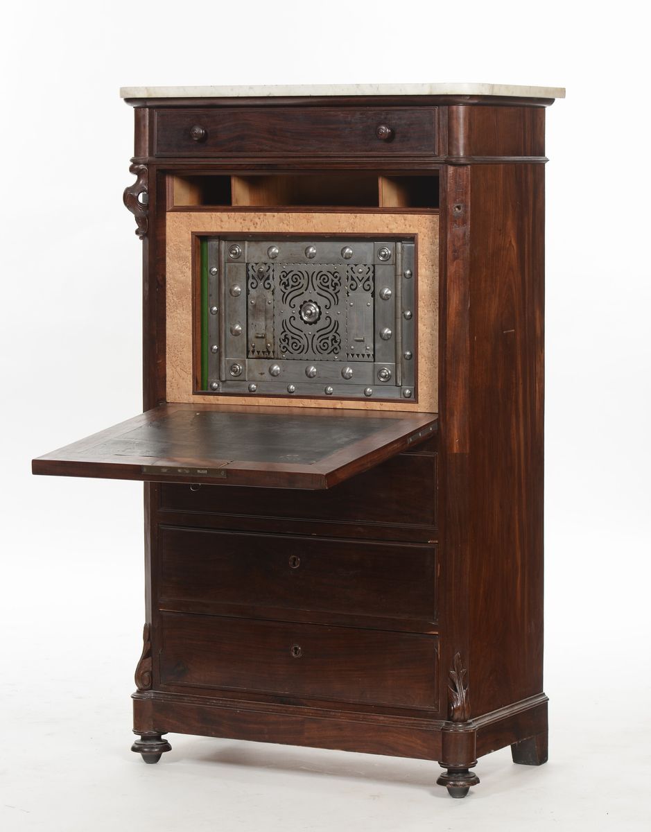 Secretaire Luigi Filippo con Cassaforte, XIX-XX Secolo