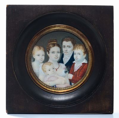 Miniatore Milanese (italiano o Austriaco)gruppo di Famiglia