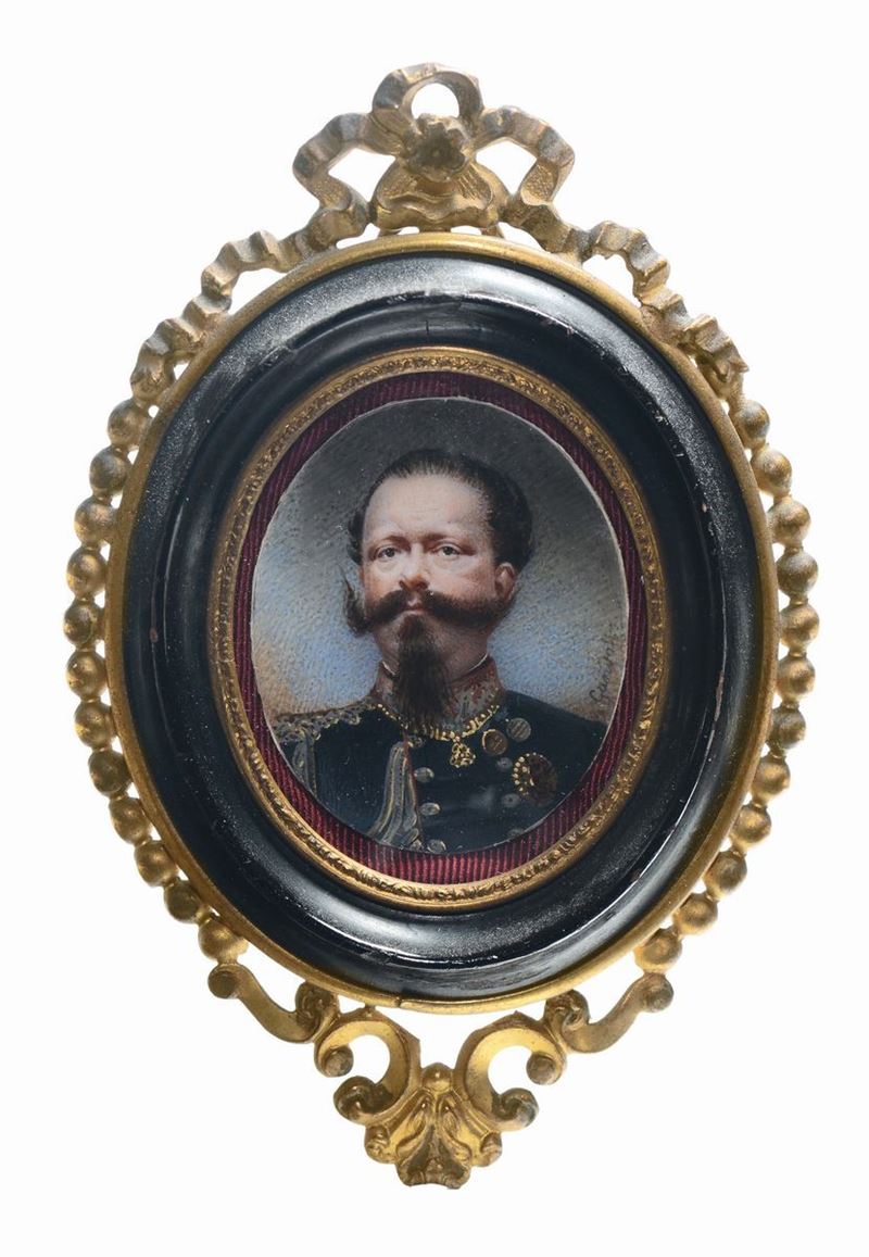 Luigi Gandolfi  (Torino 1810-1869) Vittorio Emanuele II  - Asta Argenti da Collezione Italiani ed Europei - Cambi Casa d'Aste
