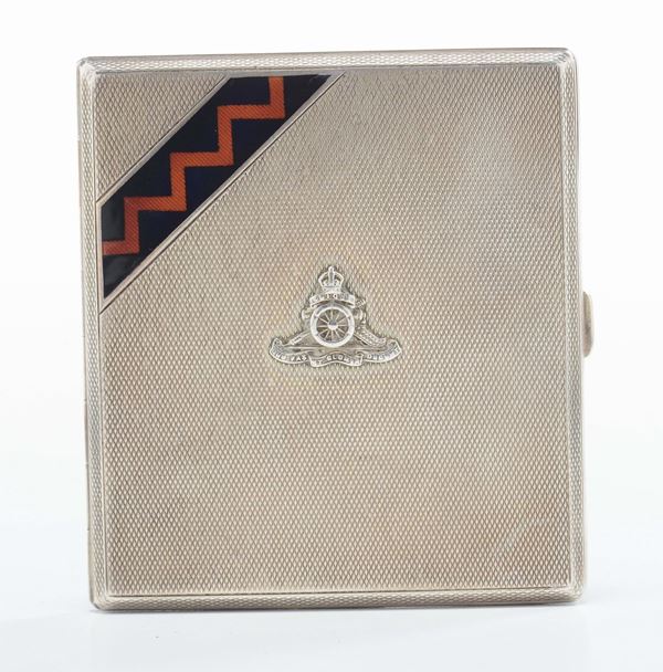 Scatoletta portasigarette in argento, Inghilterra Goldsmith