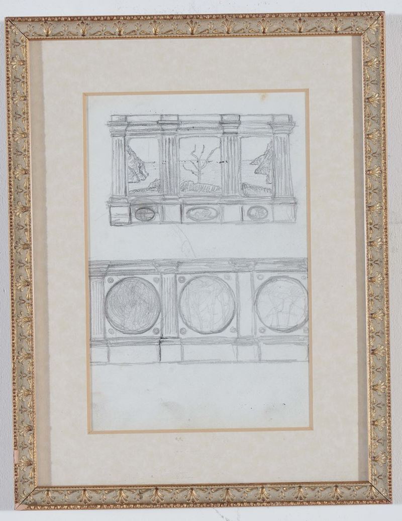 Rubaldo Merello (1872-1922) Studio per boiserie  - Auction Furnishings from the mansions of the Ercole Marelli heirs and other property - Cambi Casa d'Aste