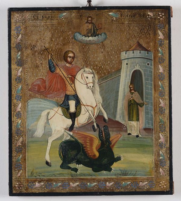 Icona raffigurante San Giorgio, XIX secolo