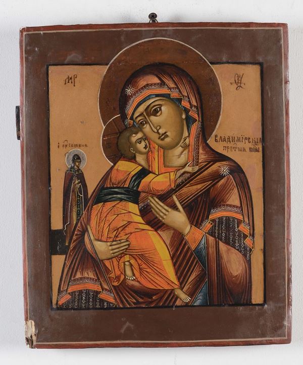 Icona raffigurante Madonna di Vladimir, XIX secolo