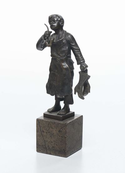 Scultura in Bronzo Raffigurante Ciabattino, XIX-XX Secolo
