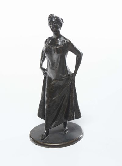 Scultura in Bronzo Raffigurante Figura Femminile, XIX-XX Secolo