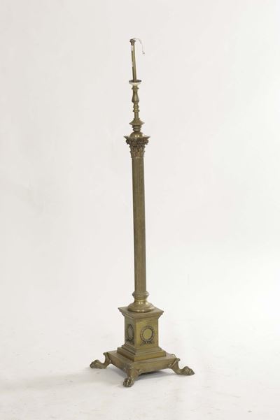 Piantana in Bronzo Dorato
