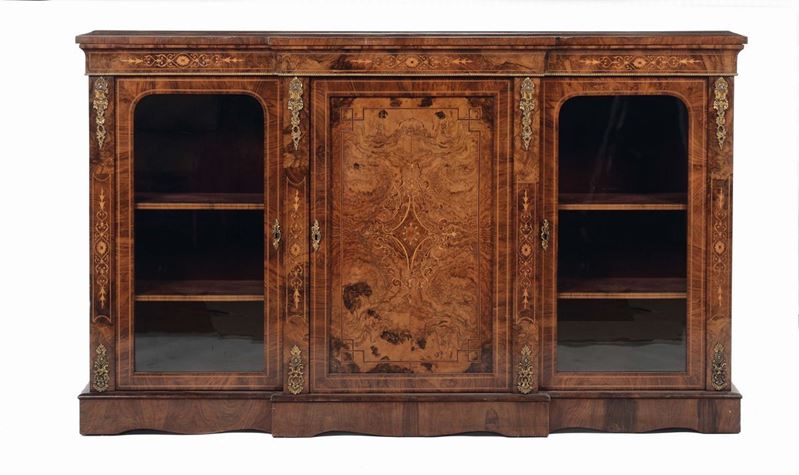 Credenza intarsiata Napoleone III intarsiata, XIX secolo  - Asta Arredi dalle dimore degli eredi Ercole Marelli e altre provenienze - Cambi Casa d'Aste